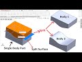 Solidworks Split Feature | Converting simple body part into multibody part
