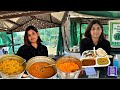 Girls can do everything. Singapore Return girl selling Delicious food in Mohali Street food India