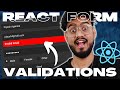 React Form Validations ( with YUP ) - Full Tutorial 🔥🔥