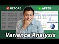 Build a Dynamic Budget vs Actuals Dashboard on Excel (Variance Analysis)