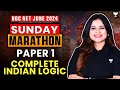 UGC NET June 2024 Paper 1 | Complete Indian Logic in One Class UGC NET | Toshiba Mam