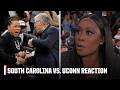Reaction to Geno Auriemma \u0026 Dawn Staley exchanging words | ESPN College Basketball