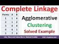Complete Linkage Hierarchical Clustering Agglomerative Clustering in ML by Vidya Mahesh Huddar