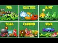 Team PEA x ELECTRIC x MINT x BOMB x CANNON x VINE - Who Will Win? - PvZ 2 Team Plant Battlez