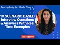 10 REAL- TIME Scenarios Based Interview Questions \u0026 Answers #interview