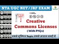 Creative Commons License ll क्या होता है Creative Commons License ll BY SA NC ND ll UGC NET Exam