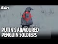Bizzare video shows Russian 'penguin' soldier destroyed by Ukrainian drone