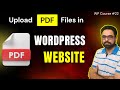 How to Embed PDF in WordPress | Upload PDF Files to Website | Robin Mehta