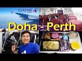 Qatar Airways 11-hour flight Airbus A380 Upper Deck Doha to Perth ✈️ 🇦🇺 🇶🇦