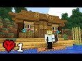 Starting a new Journey \u0026 Building our Starter Home! Minecraft Hardcore #1