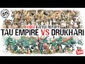 Warhammer 40k (Battle Report) - *All Kroot Army* Tau Empire vs Drukhari