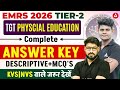EMRS 2026 TGT Physical Education Answer Key | Tier-2 Descriptive \u0026 MCQs Solutions