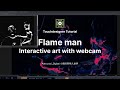 Touchdesigner tutorial | Flame man interactive art | Touchdesigner 教程 | 火焰人互动艺术