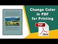 How to change color in pdf for printing using Adobe Acrobat Pro DC