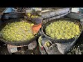 Giant Famous Bhajiya of Rajkot😱😱 See how a 50 gram bhajiya is prepared😳😳 Indian Food