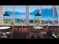 Swiss Book Cafe Ambience, Coffee Shop Sounds \u0026 Jazz Music, Cafe ASMR for Relaxation, Study, Work