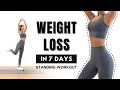 WEIGHT LOSS in 7 DAYS🔥40MIN Full Body Fat Burn - Arm, Back, Leg, Abs - Standing Only