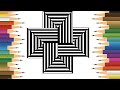 Geometrical Chart - step by step | Geometric Patterns | Geometric Pattern ll 3D illusion