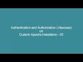 Authentication and Authorization (.htaccess) on Custom Apache Installation - 04