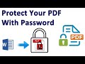 how to create password protected pdf file using word