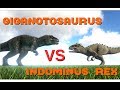 Giganotosaurus vs Indominus Rex (tamed+wild) || ARK: Survival Evolved || Cantex