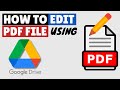 How to Edit PDF in Google Drive