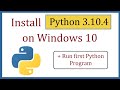 How to install Python 3.10.4 on Windows 10