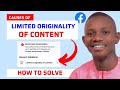 Causes of Limited Originality of Content on Facebook (How to Solve)