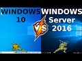 Windows 10 vs Windows Server 2016 - RAM + CPU usage