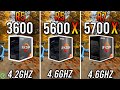 Ryzen 5 3600 vs Ryzen 5 5600X vs Ryzen 7 5700X - Benchmark