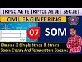 | SOM  | Class-7  | Simple Stresses and  Strain | Strain Energy and Temperature Stresses |