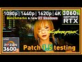 Cyberpunk 2077 Patch 1.5 - Ryzen 5 3600 \u0026 RTX 3060 Ti - New RT Shadows \u0026 Benchmark mode Testing