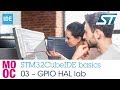 STM32CubeIDE basics - 03 GPIO HAL lab