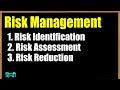 Risk management, risk identification, risk assesment, risk reduction in Hindi