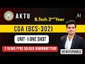 AKTU COA Unit 1 One Shot 🔥 | 5 Years PYQ Solved | BCS-302 | Handwritten
