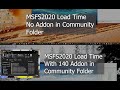 MSFS2020 Load Time Test  with Community Folder empty \u0026 Folder full