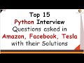 Top 15 Python Coding Interview Questions with Solutions -  Do it Yourself