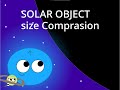 Solar Object band Size Comprasion