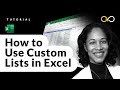 Custom Lists for Sorting in Excel