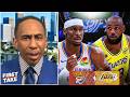 FIRST TAKE |“LeBron will end OKC's era” -Stephen A. predicts Lakers vs. Thunder Game 1 to West semis