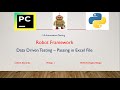 Python Robot Framework Part 26: Data Driven Testing | Passing Excel File in Robot Framework | Telugu