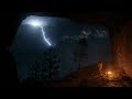 Thunderstorm Camping At Window Rock With Eagle Flies |  RDR2 ASMR