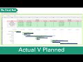 Actual Vs Planned Gantt Chart In One View - Project Management In Excel