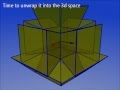 Unwrapping a tesseract (4d cube aka hypercube)