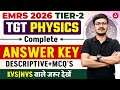 EMRS TGT Tier 2 Physics Paper Answer Key Discussion | EMRS TGT Paper analysis | EMRS TGT Science