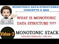 What are Monotonic Data Structures | Monotonic Stack | Template | codestorywithMIK