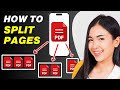 How To Split PDF Pages Into Separate Files In Mobile Android | Easy Guide