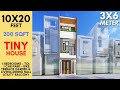 10X20 Feet, 200 sqft | Tiny House Design | Small House Design Ideas | 3 X 6 Meter House | ID-124