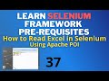 37#  How to Read Excel in Selenium using Apache POI II Selenium Automation