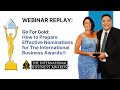 WEBINAR REPLAY: Preparing Effective Nominations for The 2025 International Business Awards®